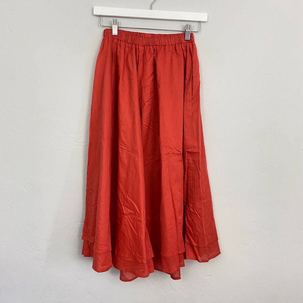 Wulfka Gabi Culottes Pants Women Size XS Burnt Orange New $180